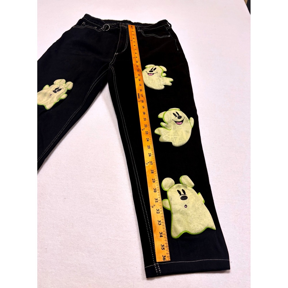Disney Her Universe Mickey Minnie Mouse Ghost Glow In The Dark Black Jeans 31 - Picture 4 of 10
